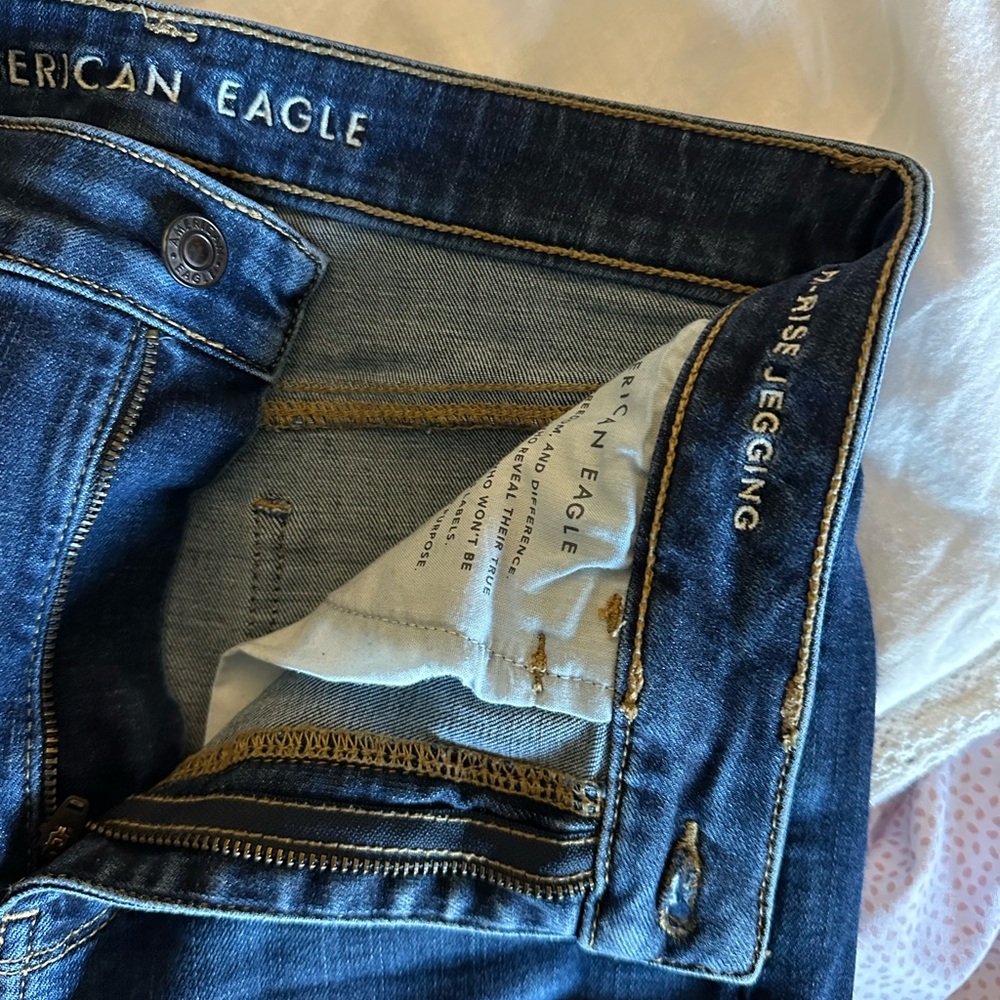 American Eagle Outfitters 8 Tall Women's Blue Skinny Jeans - Picture 5 of 6